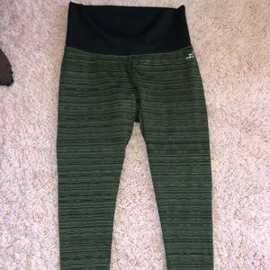 high waisted army green leggings